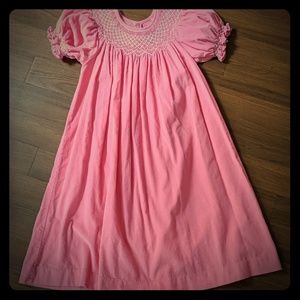 Little Girls smocked corduroy dress
